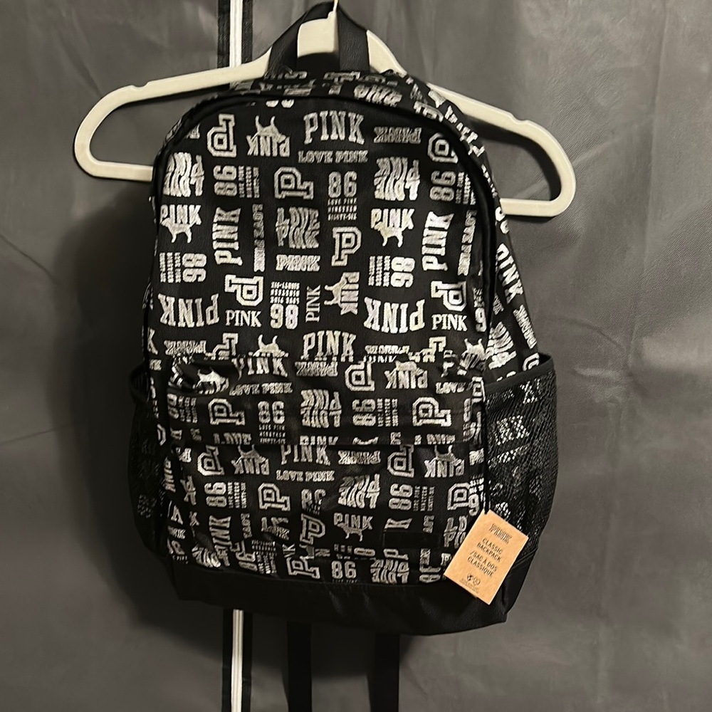 PINK Victoria's Secret Black and White Backpack NWT